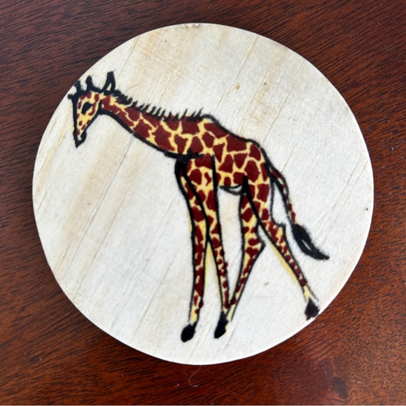 African Animal Coasters with Stand Handcrafted Hand painted (6) - Picture 9 of 10